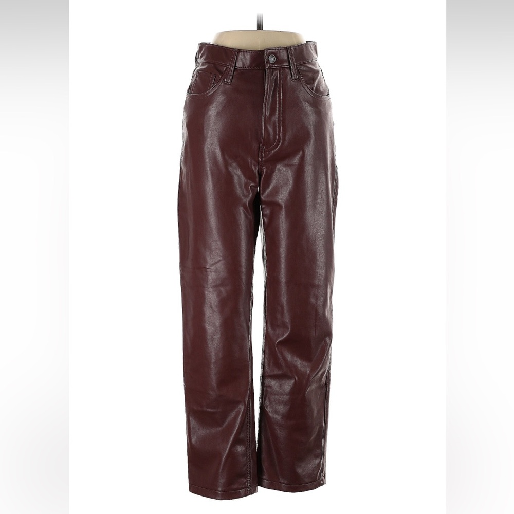90’s Straight Ultra High Rise Faux Leather pants